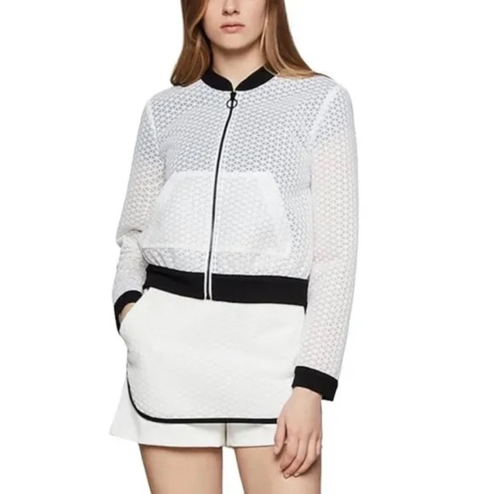 BCBGeneration | White and Black Bomber Jacket and Skort Combo | Sizes Large & 12